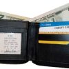 Man's Zip Around Leather wallet 12 credit card ID holder 2 Zip bi-folds bnwt