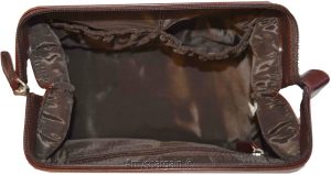 Man's grooming bag leather cosmetic make up case new leather toiletry case - Image 8
