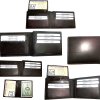 Man's wallet: Genuine Lambskin Leather wallet 2 bill pockets 1 ID 6 cards slots