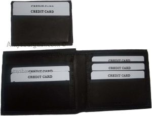 Man's wallet: Genuine Lambskin Leather wallet 2 bill pockets 1 ID 6 cards slots - Image 13
