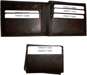 Man's wallet: Genuine Lambskin Leather wallet 2 bill pockets 1 ID 6 cards slots - Image 3