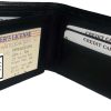 Man's wallet Lambskin Genuine Leather wallet 3 billfolds ID 6 cards slots BN