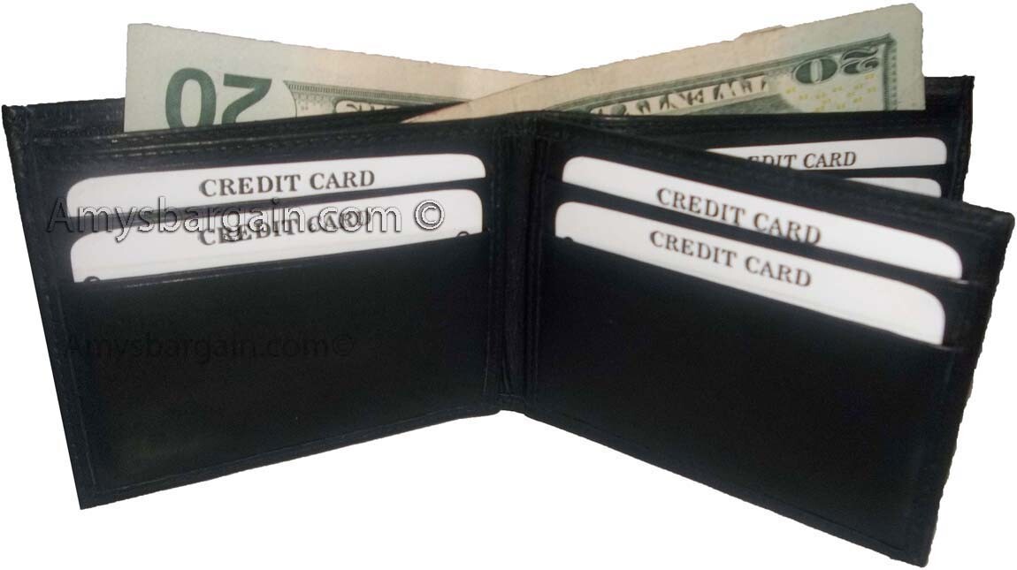 Man's wallet Lambskin Genuine Leather wallet 3 billfolds ID 6 cards slots BN - Image 11