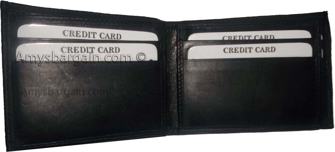 Man's wallet Lambskin Genuine Leather wallet 3 billfolds ID 6 cards slots BN - Image 3