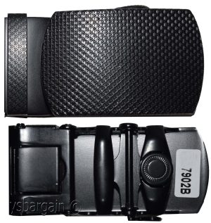 Men's Belt Buckle, Auto sliding Buckle Self locking 1.25" New Black buckle only