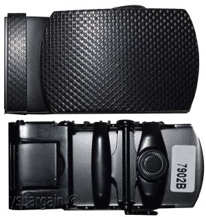 Men's Belt Buckle, Auto sliding Buckle Self locking 1.25" New Black buckle only - Image 6