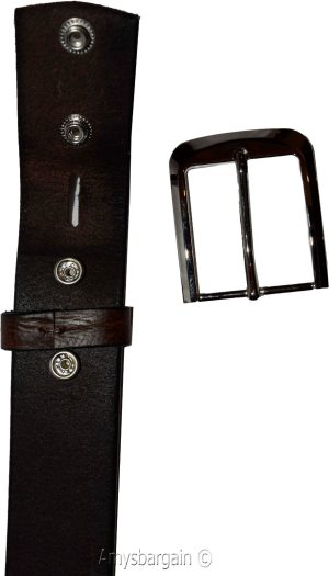 Men's Belt Size Large. Solid Leather Belt. Men's Brown Strong Solid Leather Belt - Image 11