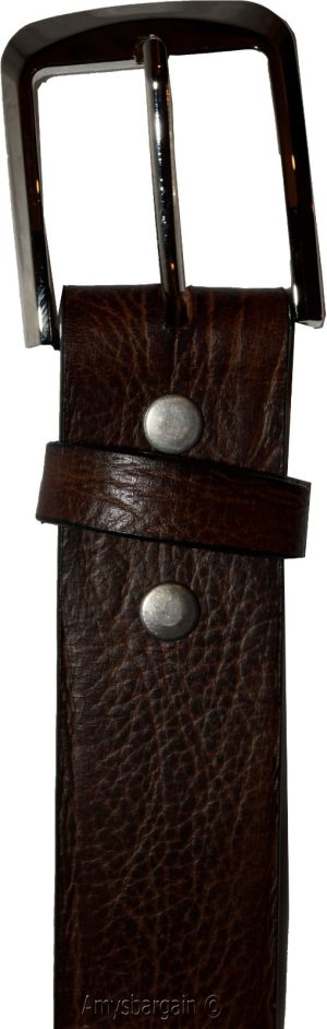 Men's Belt Size Large. Solid Leather Belt. Men's Brown Strong Solid Leather Belt - Image 7