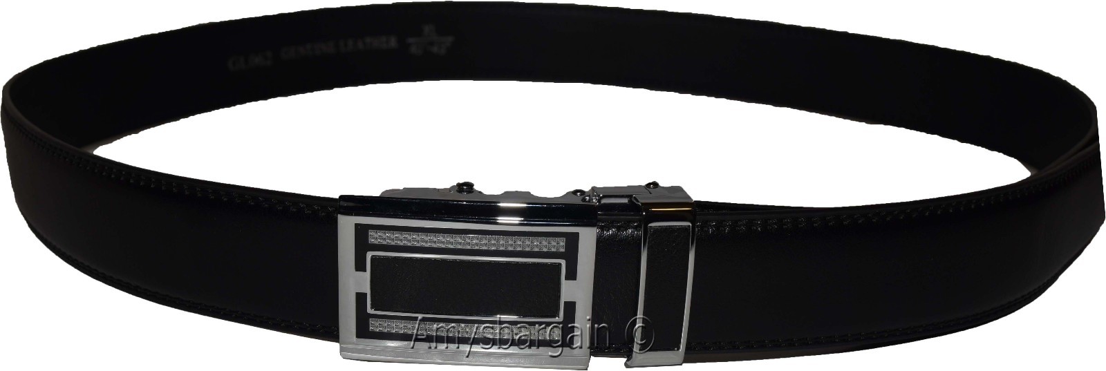 Men's Belt Up to 50” Leather Dress Belt Automtic Lock belt Quick lock belt New - Image 8