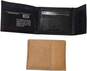 Men's Bifold Leather Wallet, Genuine Leather Billfold Men's Wallet, New Lot of 2 - Image 6