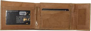 Men's Bifold Tan Wallet Genuine Leather Secure Billfold 6 card 2 ID Men's Wallet - Image 10