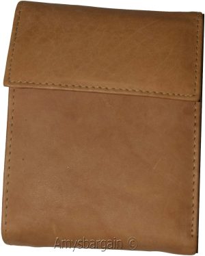 Men's Bifold Tan Wallet Genuine Leather Secure Billfold 6 card 2 ID Men's Wallet - Image 12