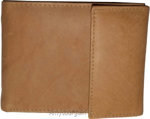 Men's Bifold Tan Wallet Genuine Leather Secure Billfold 6 card 2 ID Men's Wallet - Image 4
