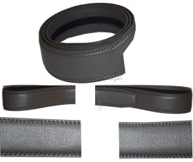 Men’s Gray leather belt strap Size L. 38" strap Genuine leather New Strap only