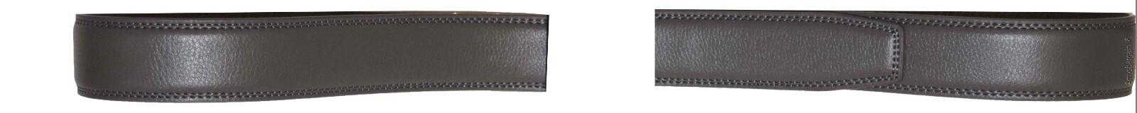 Men’s Gray leather belt strap Size L. 38" strap Genuine leather New Strap only - Image 6