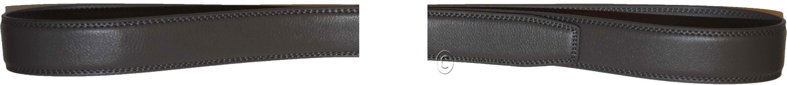 Men’s Gray leather belt strap Size L. 38" strap Genuine leather New Strap only - Image 10