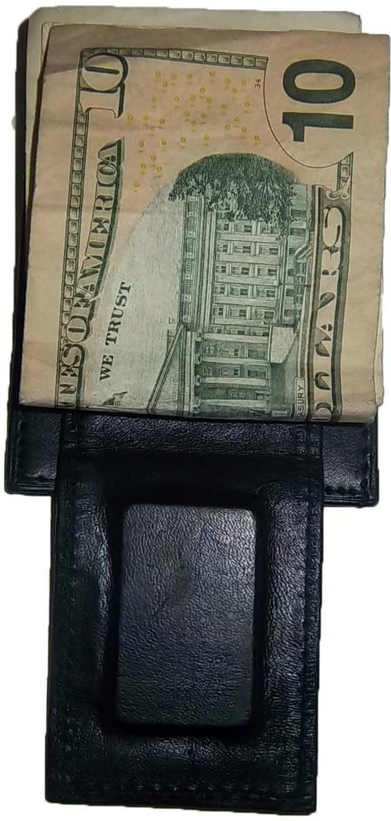 Men’s Leather Money Clip, Credit card/ID holder, wallet with magnetic money clip - Image 3