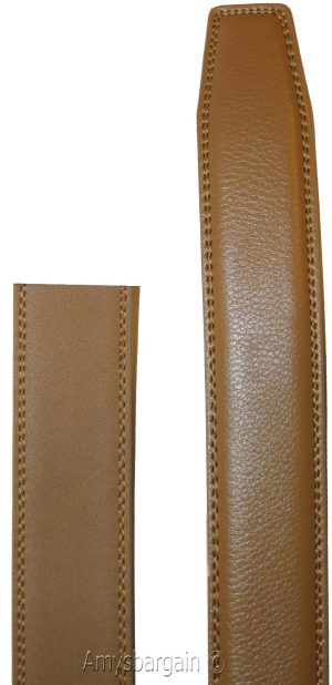 Men’s Leather belt strap, Automatic sliding buckle Auto-lock Strap only - Image 10