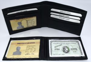 Men's RFID Black wallet 2-in-1 genune leather protect IDs credit cards in box. - Image 11