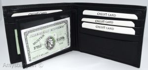 Men's RFID Black wallet 2-in-1 genune leather protect IDs credit cards in box. - Image 15