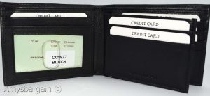 Men's RFID Black wallet 2-in-1 genune leather protect IDs credit cards in box. - Image 16