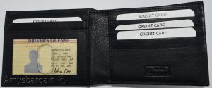 Men's RFID Black wallet 2-in-1 genune leather protect IDs credit cards in box. - Image 19