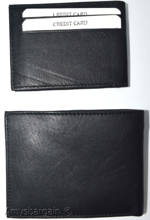 Men's RFID Black wallet 2-in-1 genune leather protect IDs credit cards in box. - Image 6