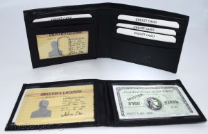 Men's RFID Black wallet 2-in-1 genune leather protect IDs credit cards in box. - Image 10