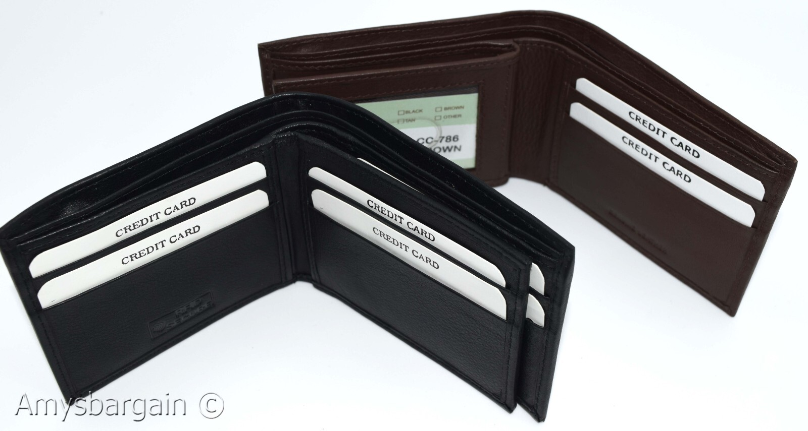 Men's RFID genuine leather bifold wallet protect IDs credit cards+ br new in box - Image 7