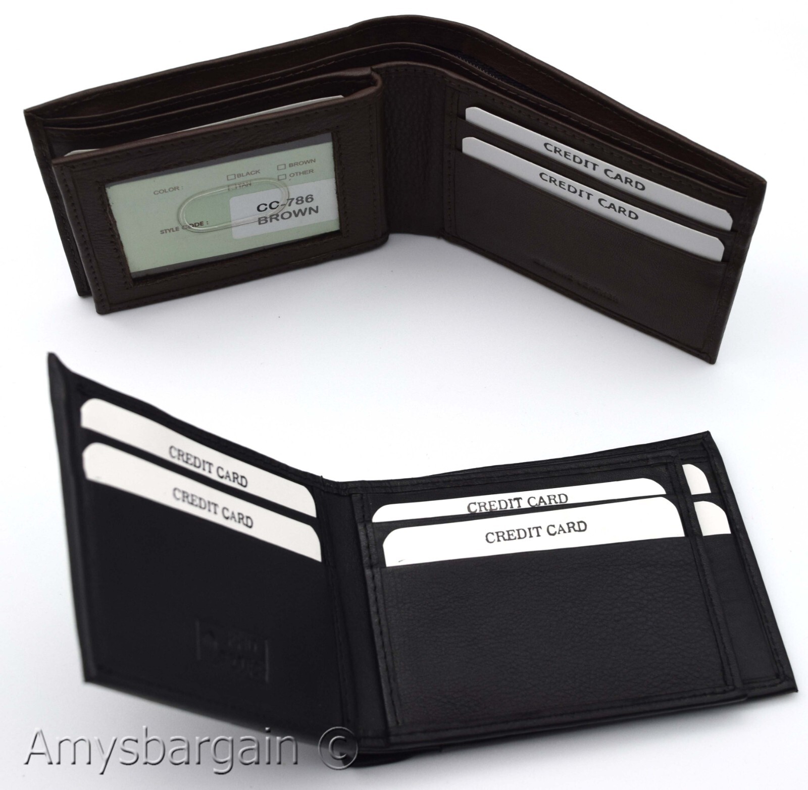 Men's RFID genuine leather bifold wallet protect IDs credit cards+ br new in box - Image 8