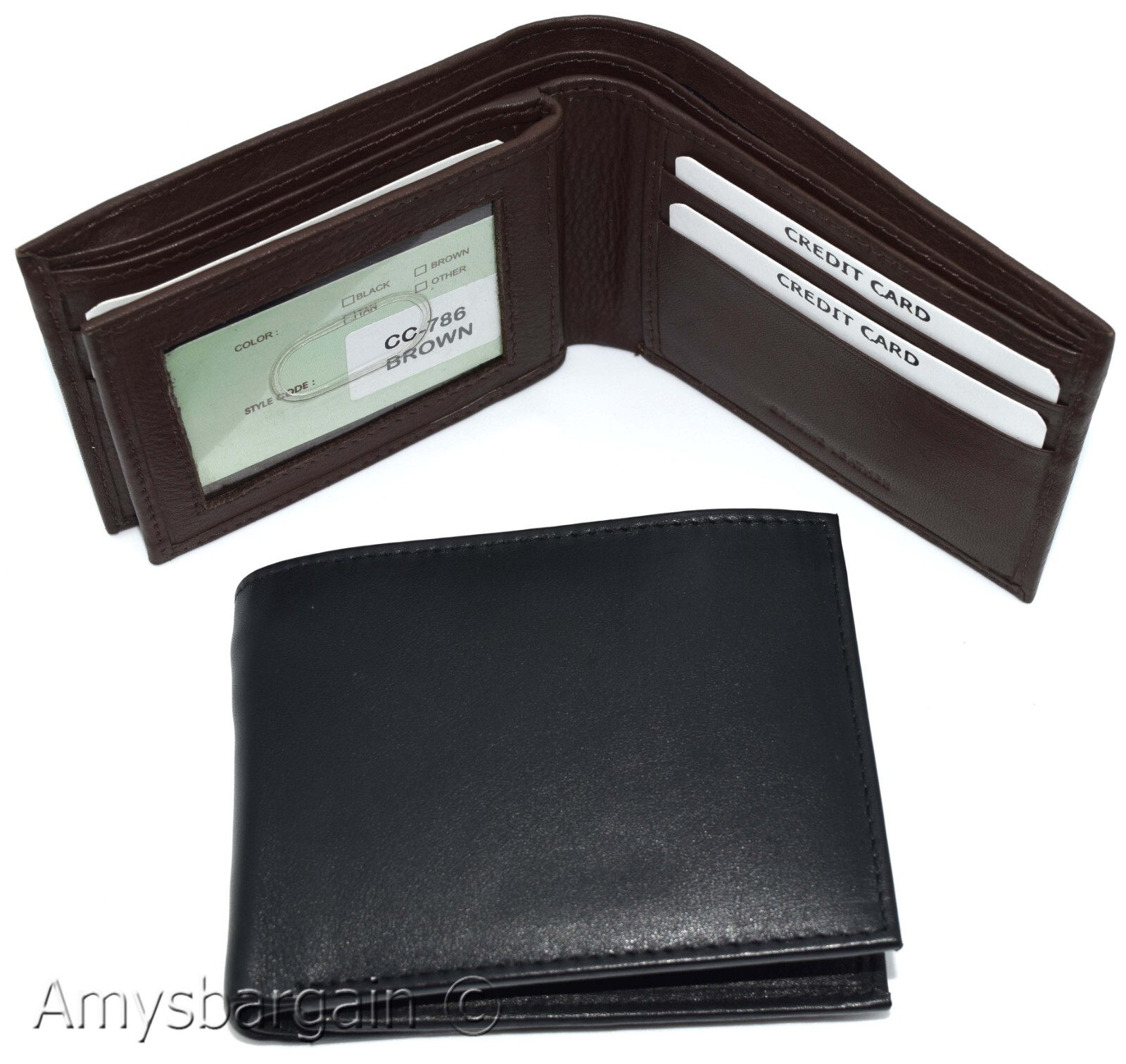 Men's RFID genuine leather bifold wallet protect IDs credit cards+ br new in box - Image 9