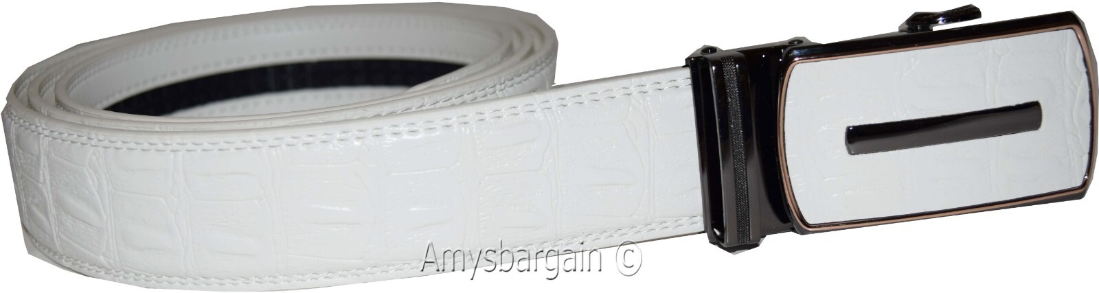 Men's belt alligator skin printed crocodile print leather men's new dress belt - Image 11
