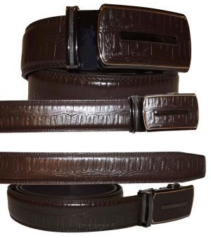 Men's belt alligator skin printed crocodile print leather men's new dress belt - Image 12