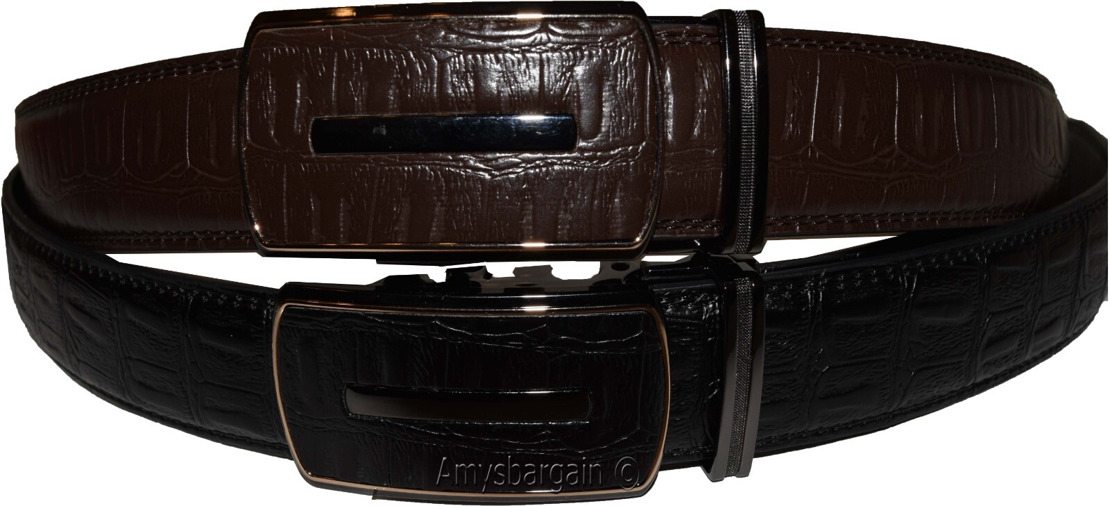 Men's belt alligator skin printed crocodile print leather men's new dress belt - Image 4