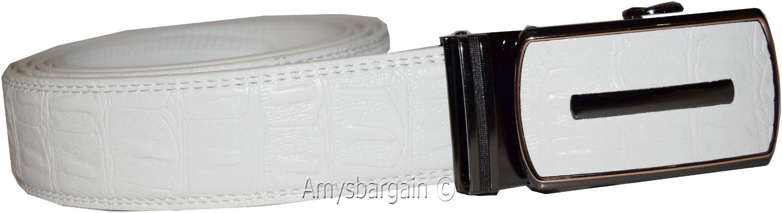 Men's belt alligator skin printed crocodile print leather men's new dress belt - Image 7