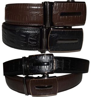 Men's belt alligator skin printed crocodile print leather men's new dress belt - Image 8