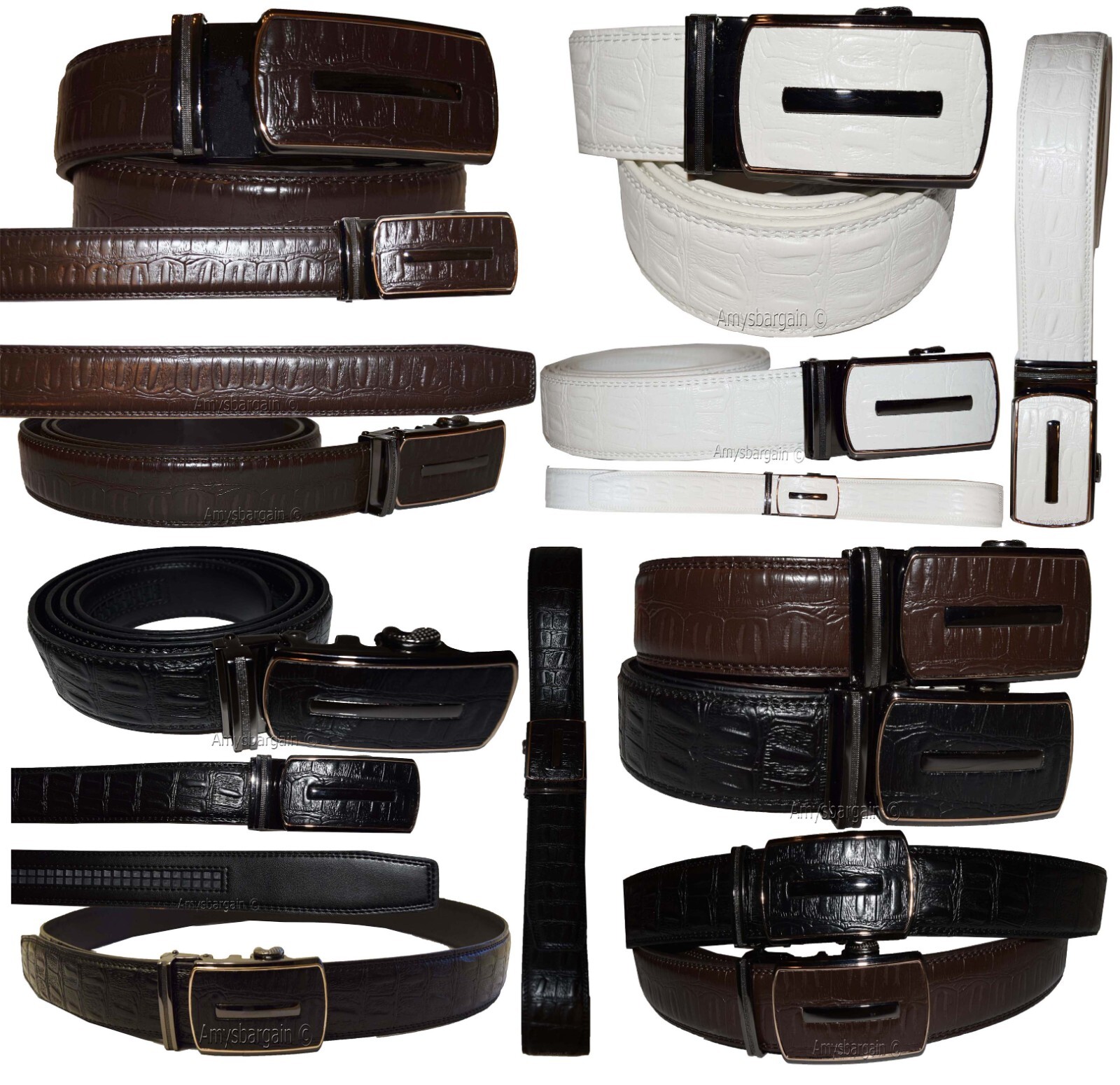 Men's belt alligator skin printed crocodile print leather men's new dress belt