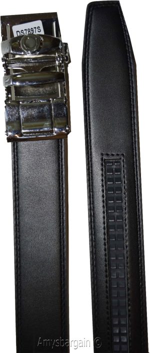 Men’s belt real leather automatic lock dress casual belt fashion belt up 50 inch - Image 4