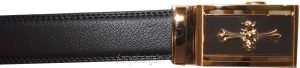 Men’s belt real leather automatic lock dress casual belt fashion belt up 50 inch - Image 10