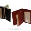 Men's genuine Leather Tri-fold wallet 10 credit debit cards 2 Bill pockets 1 ID