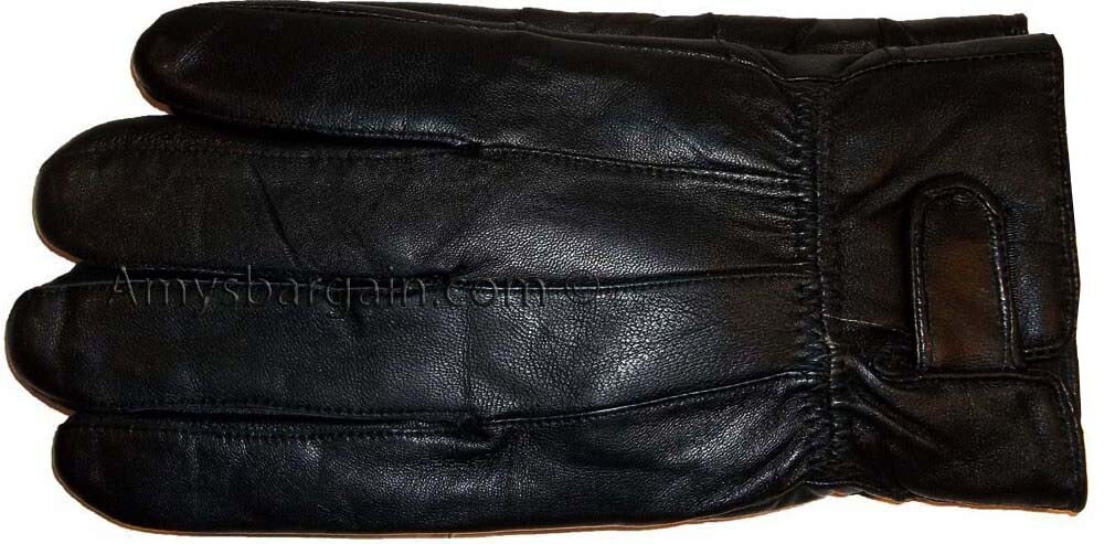 Men's leather gloves, Black Unbranded winter gloves lined warm gloves Brand New - Image 3