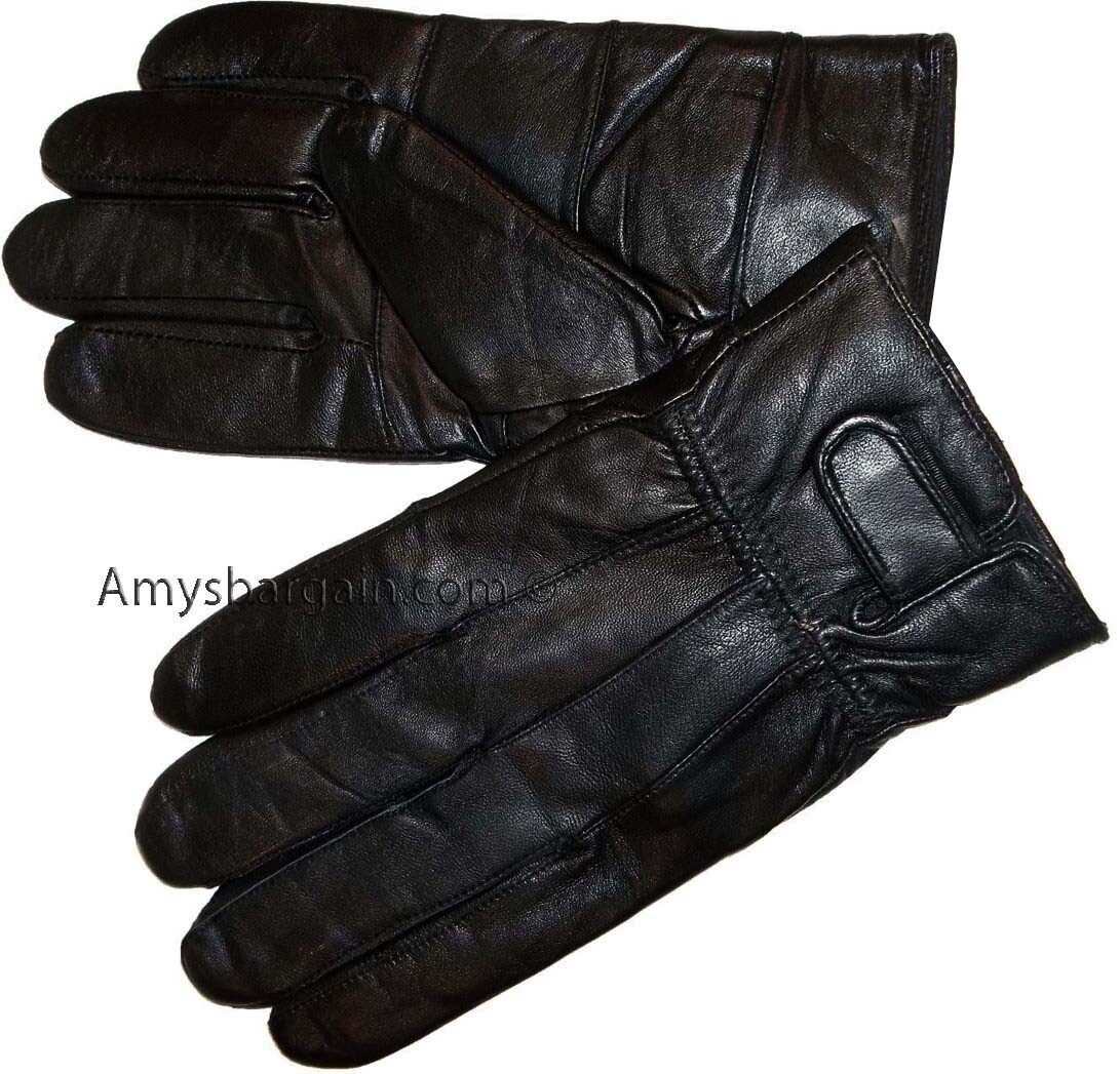 Men's leather gloves, Black Unbranded winter gloves lined warm gloves Brand New - Image 4
