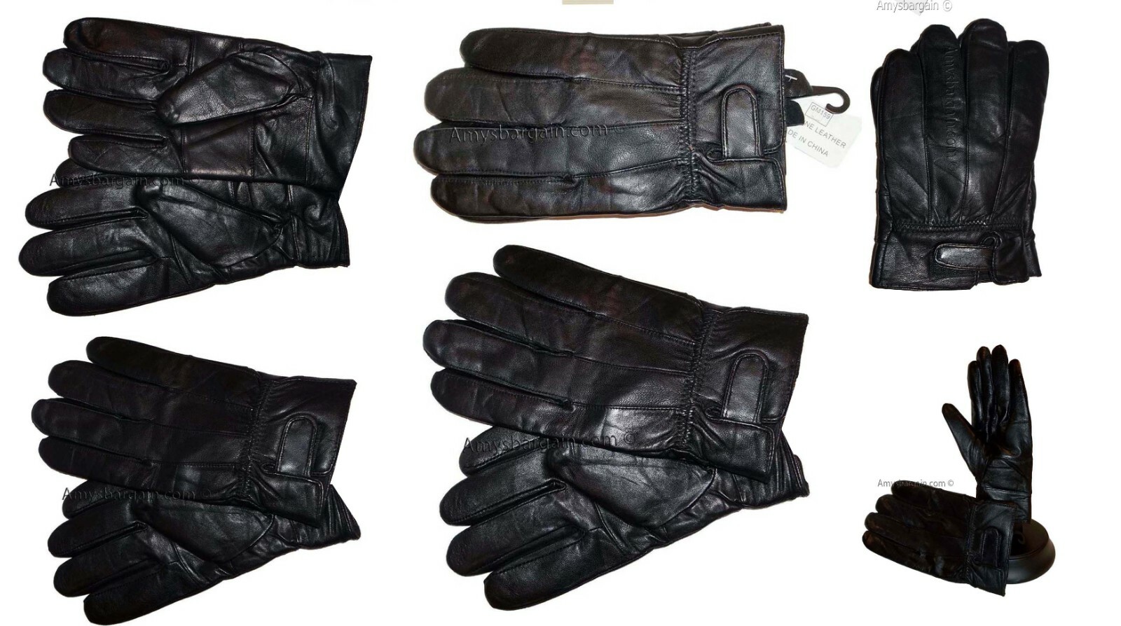 Men's leather gloves, Black Unbranded winter gloves lined warm gloves Brand New - Image 5
