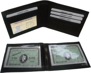 Men's wallet 2-in-1 Genuine Leather man's wallet 3 ID case 3 bill slot ID wallet - Image 4