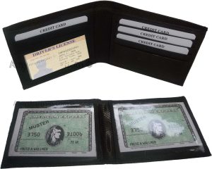 Men's wallet 2-in-1 Genuine Leather man's wallet 3 ID case 3 bill slot ID wallet - Image 8