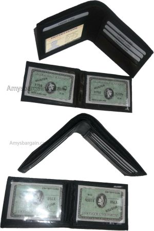 Men's wallet 2-in-1 Genuine Leather man's wallet 3 ID case 3 billfold pockets ID - Image 4