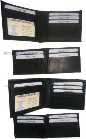 Men's wallet 2-in-1 Genuine Leather man's wallet 3 ID case 3 billfold pockets ID