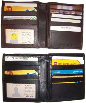 Men's wallet Leather Hipster wallet USA Euro Int'l currencies zip coin purse new - Image 7