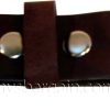 New Belt Strap Snap on Cowhide One Piece Leather Unisex Belt New Brown BNWT