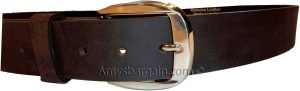 New Belt Strap Snap on Cowhide One Piece Leather Unisex Belt New Brown BNWT - Image 9